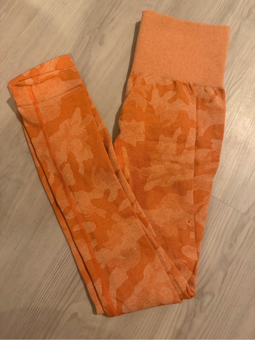 NVGTN Orange Camo Knit Leggings